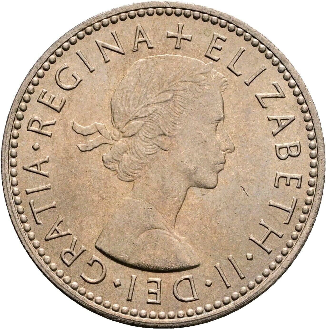 1 Shilling Elisabeth II. 1952-2022 1966 – Vorderseite