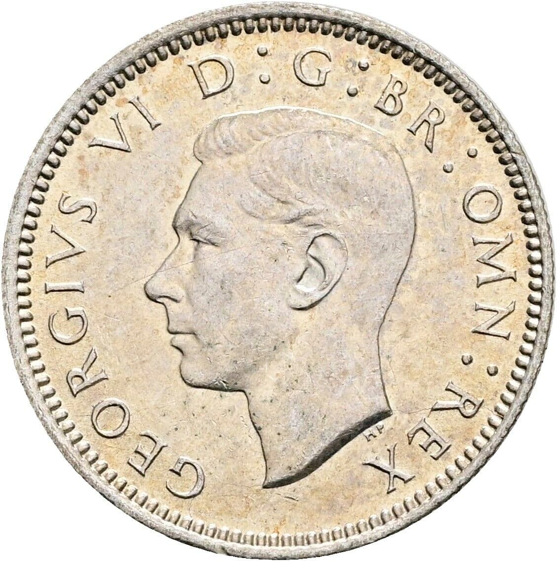 6 Pence George VI. 1936-1952 1942 – Vorderseite