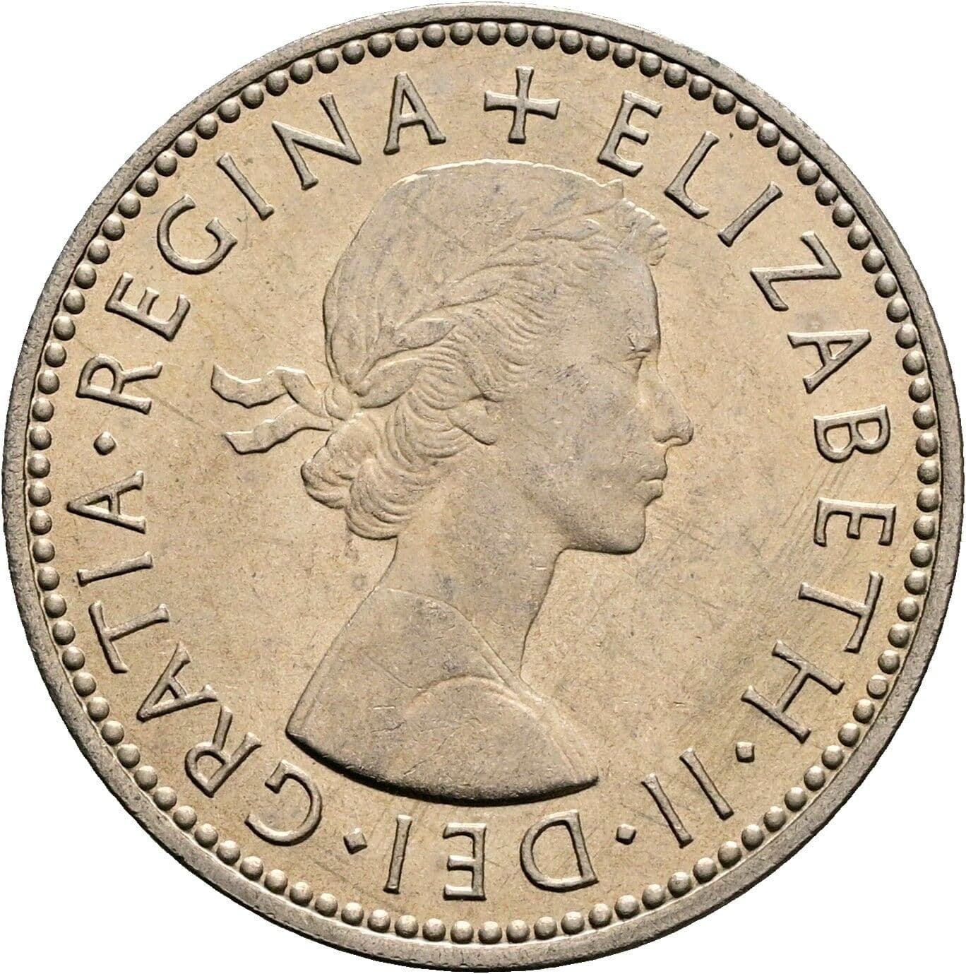 1 Shilling Elisabeth II. 1952-2022 1966 – Vorderseite