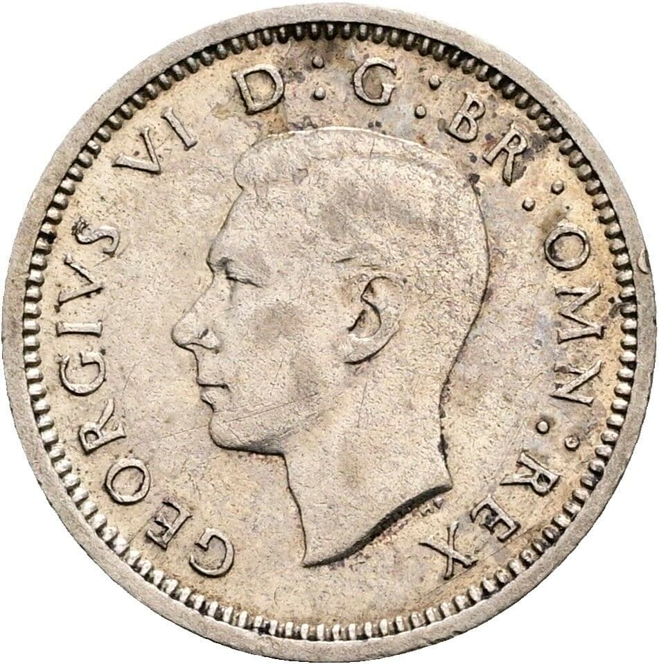3 Pence George VI. 1936-1952 1937 – Vorderseite