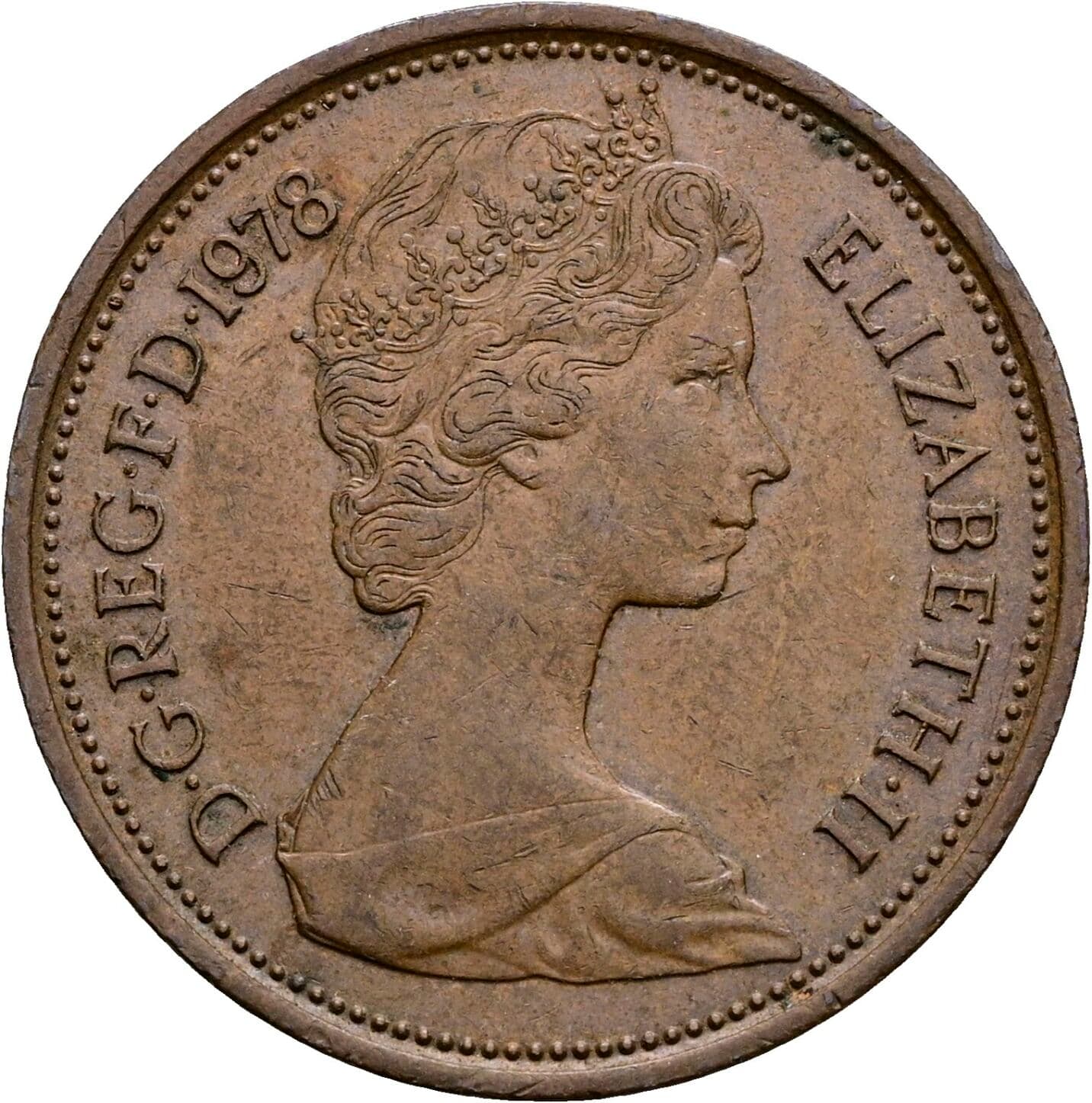 2 New Pence Elisabeth II. 1952-2022 1978 – Vorderseite