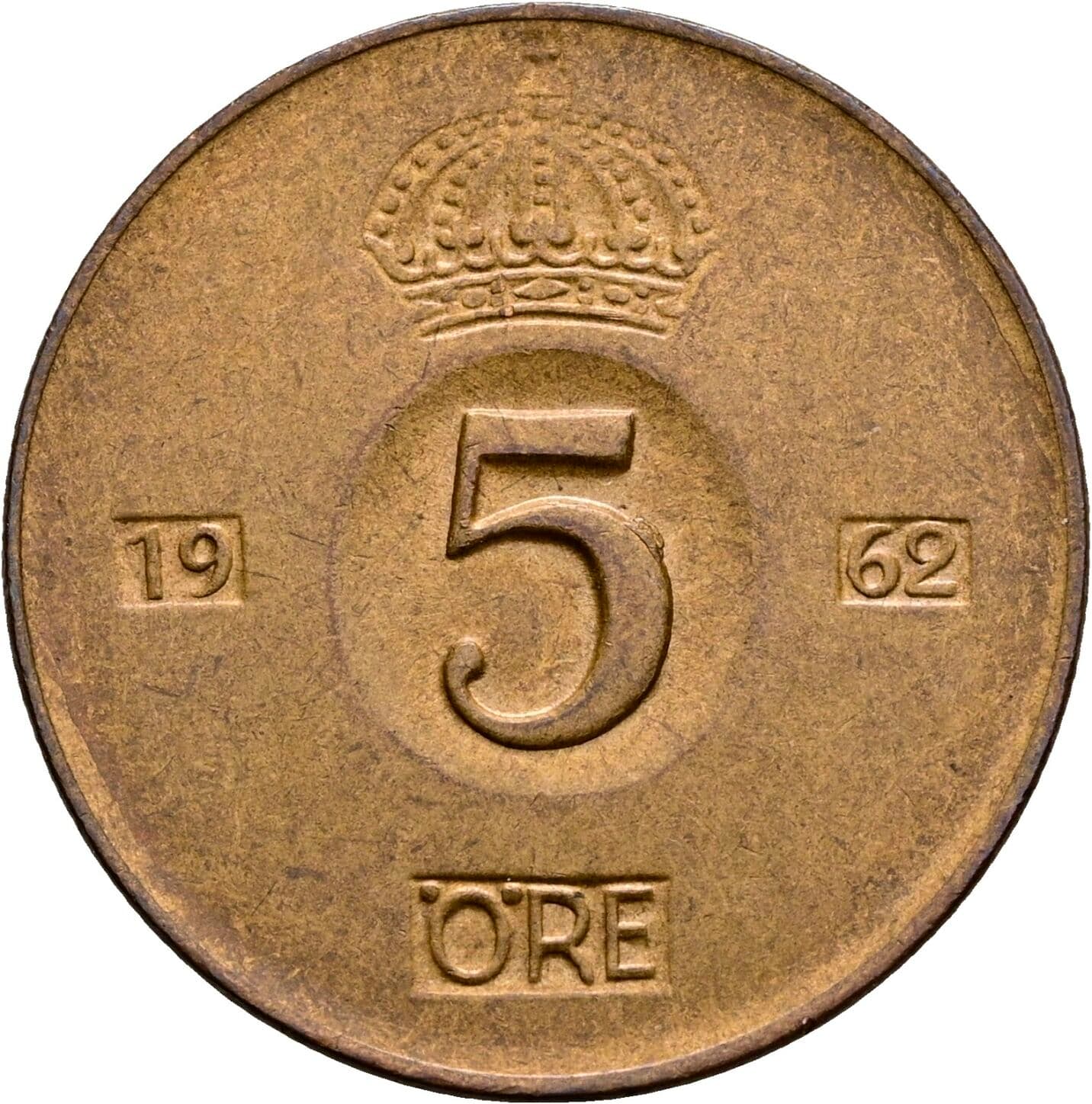 5 Öre Gustav VI. Adolf (1950-1973) 1962 – Vorderseite