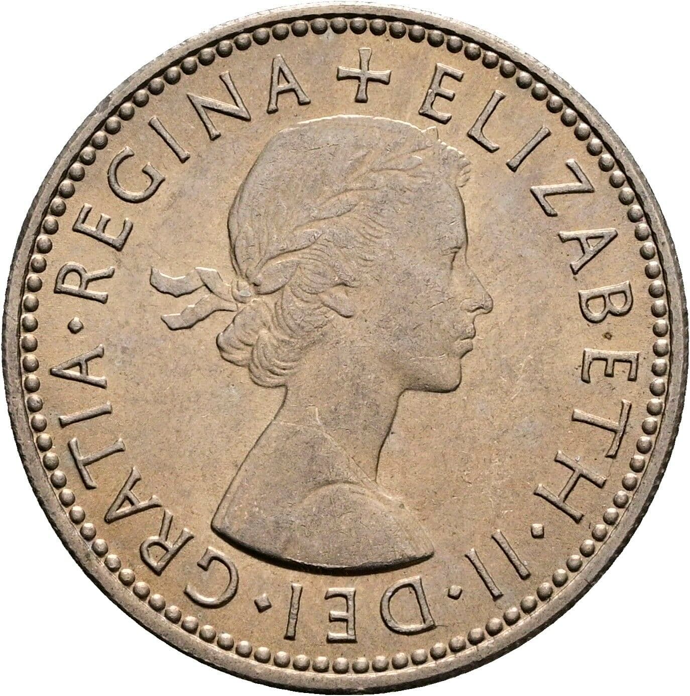 1 Shilling Elisabeth II. 1952-2022 1964 – Vorderseite