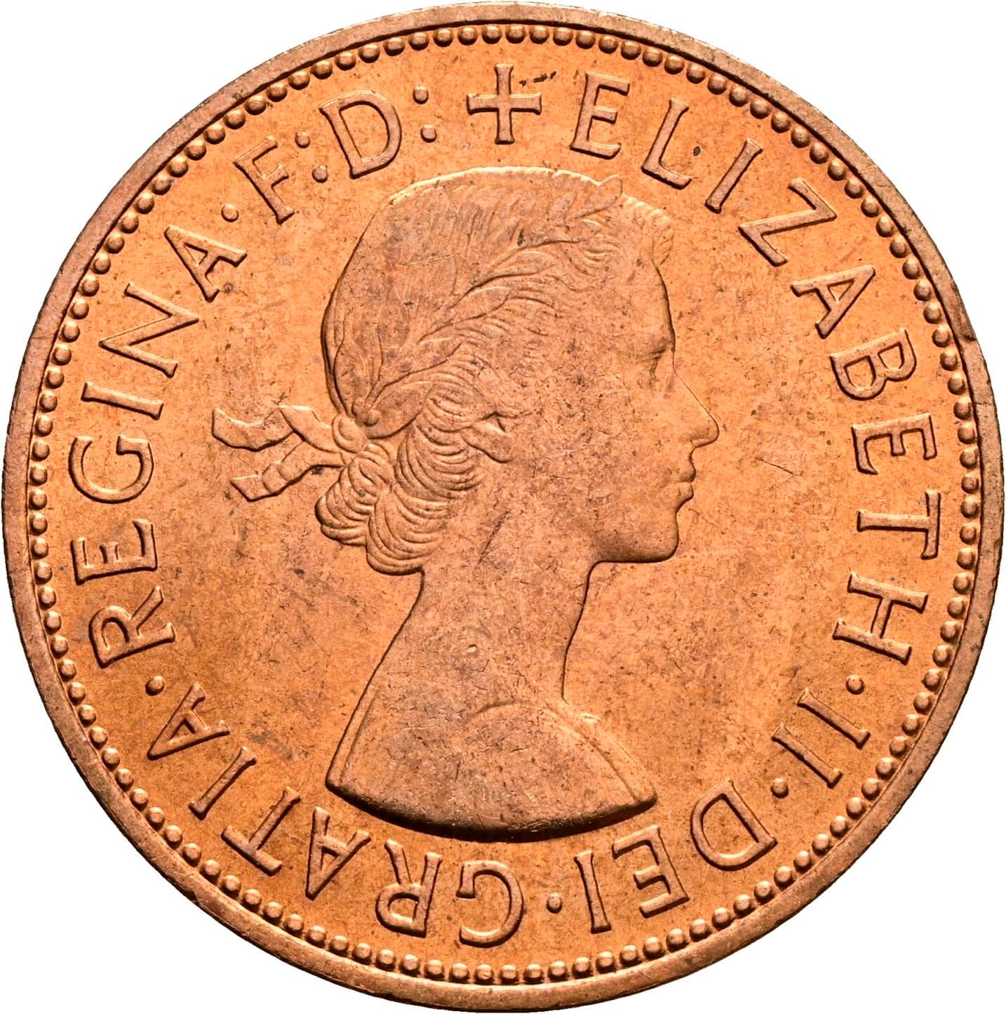 1 Penny Elisabeth II. 1952-2022 1967 – Vorderseite