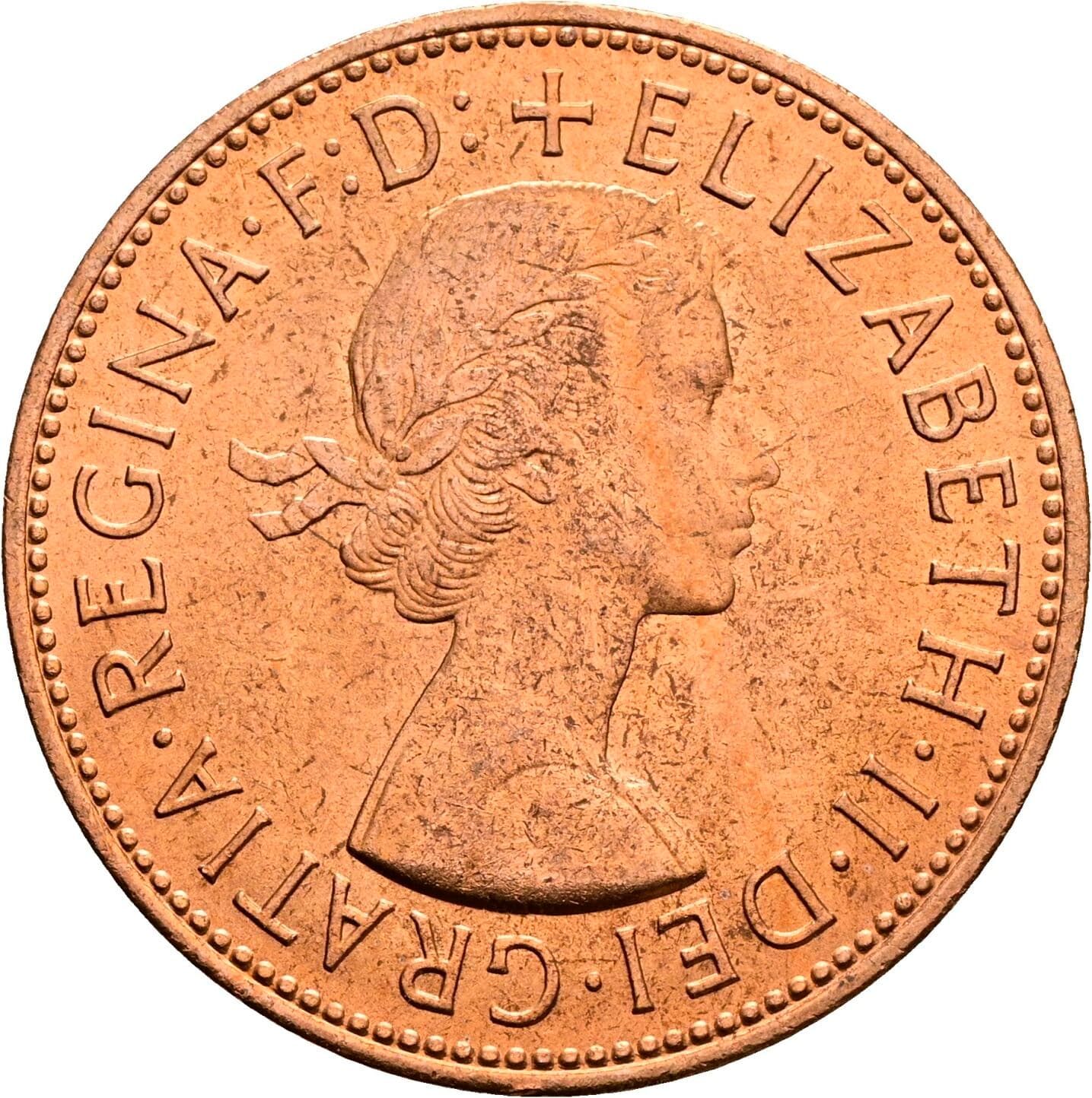 1 Penny Elisabeth II. 1952-2022 1967 – Vorderseite