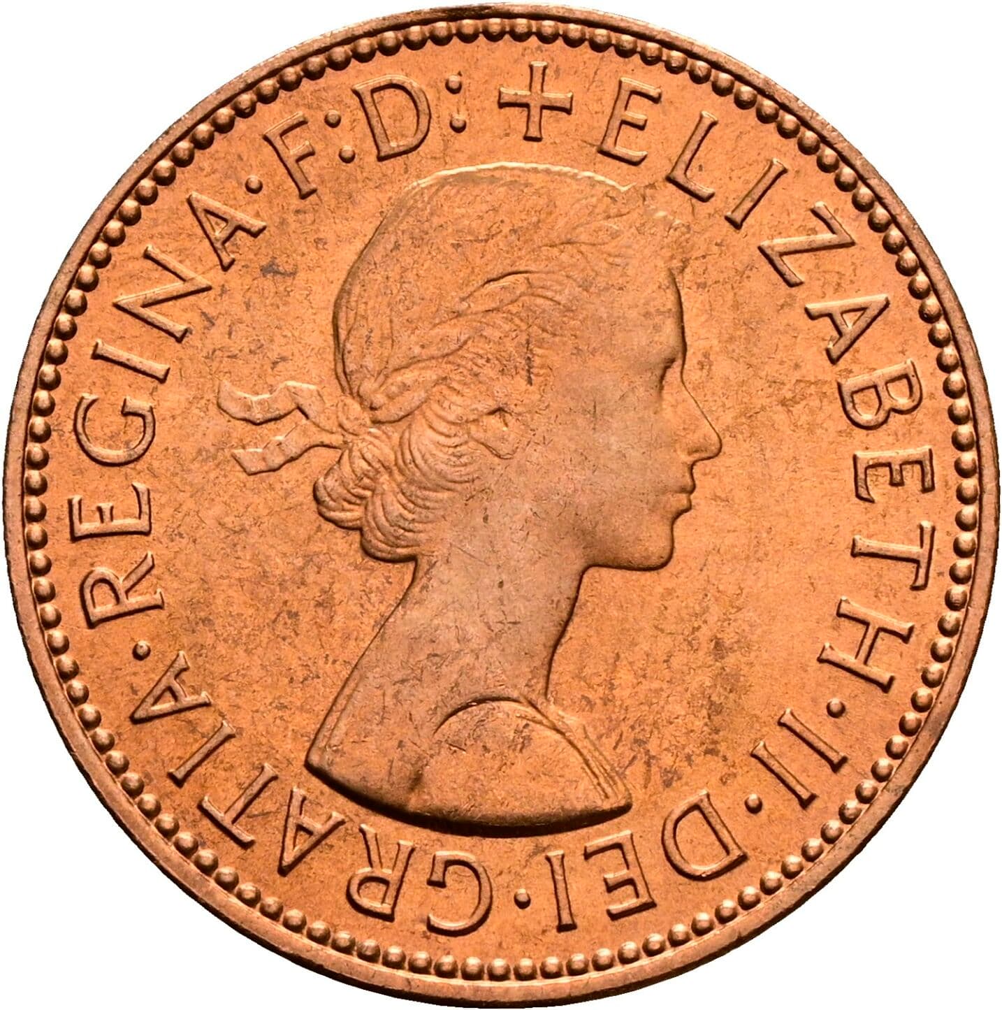 1/2 Penny Elisabeth II. 1952-2022 1967 – Vorderseite