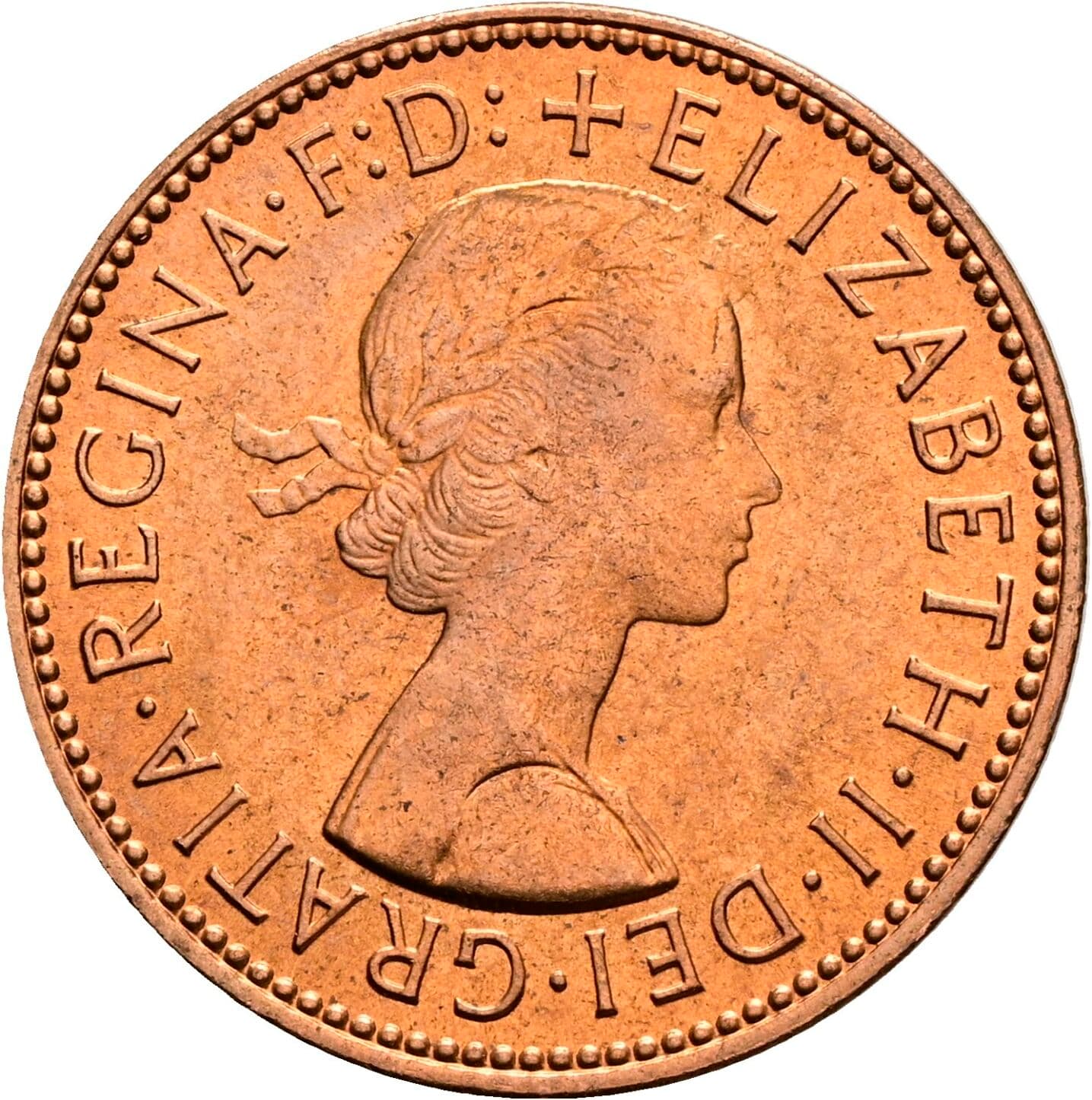 1/2 Penny Elisabeth II. 1952-2022 1967 – Vorderseite