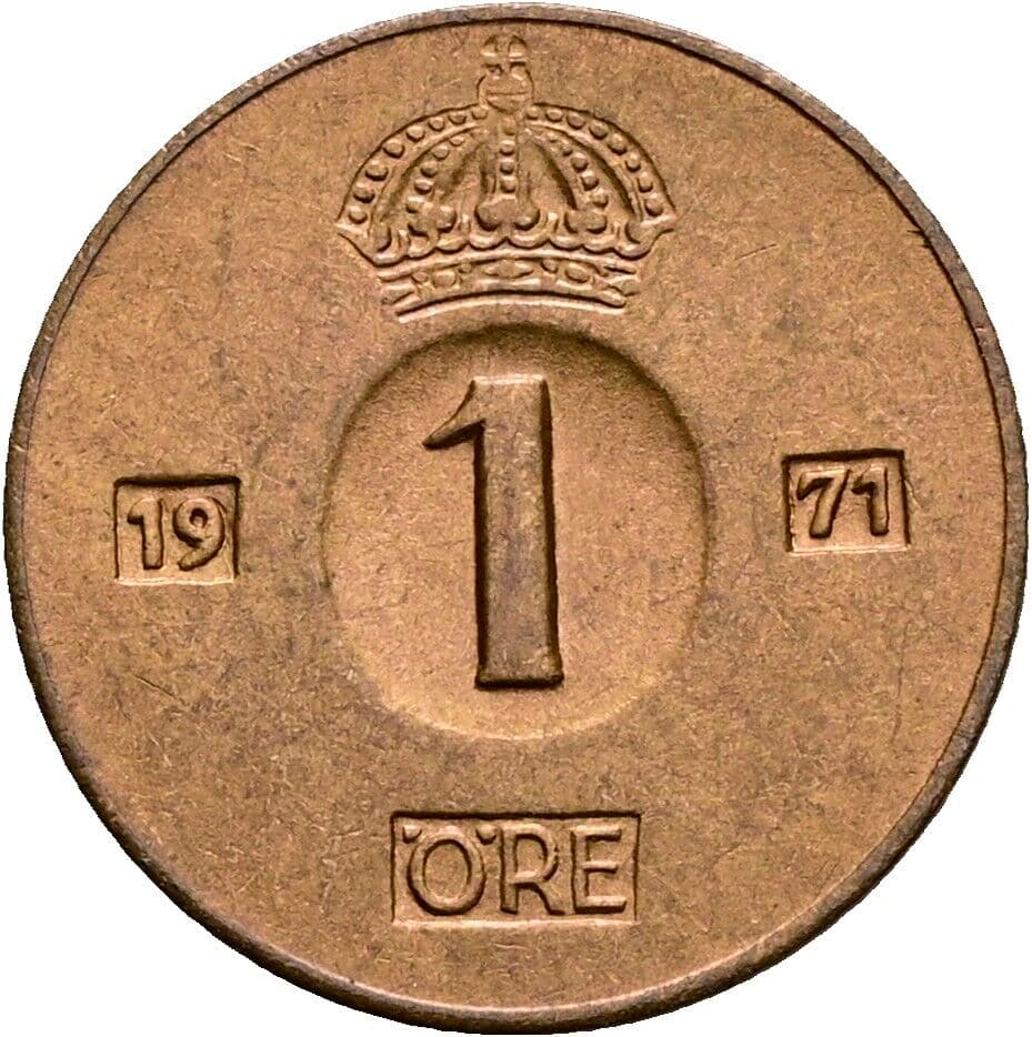 1 Öre 1971 – Vorderseite