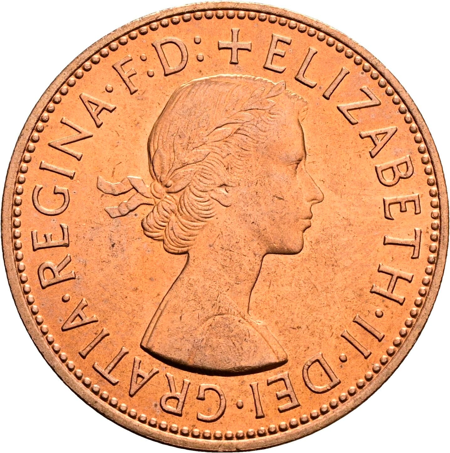 One Penny Elisabeth II. 1952-2022 1967 – Vorderseite