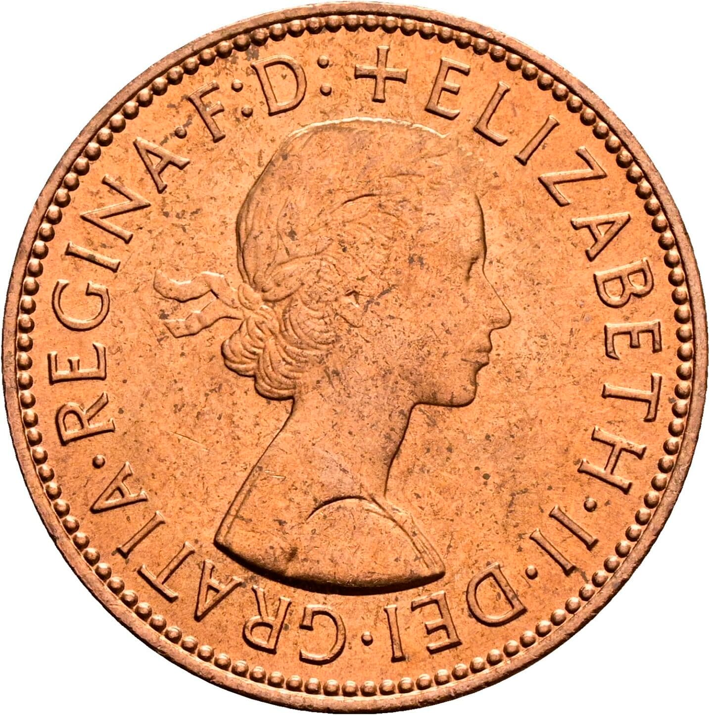 Half Penny Elisabeth II. 1952-2022 1967 – Vorderseite