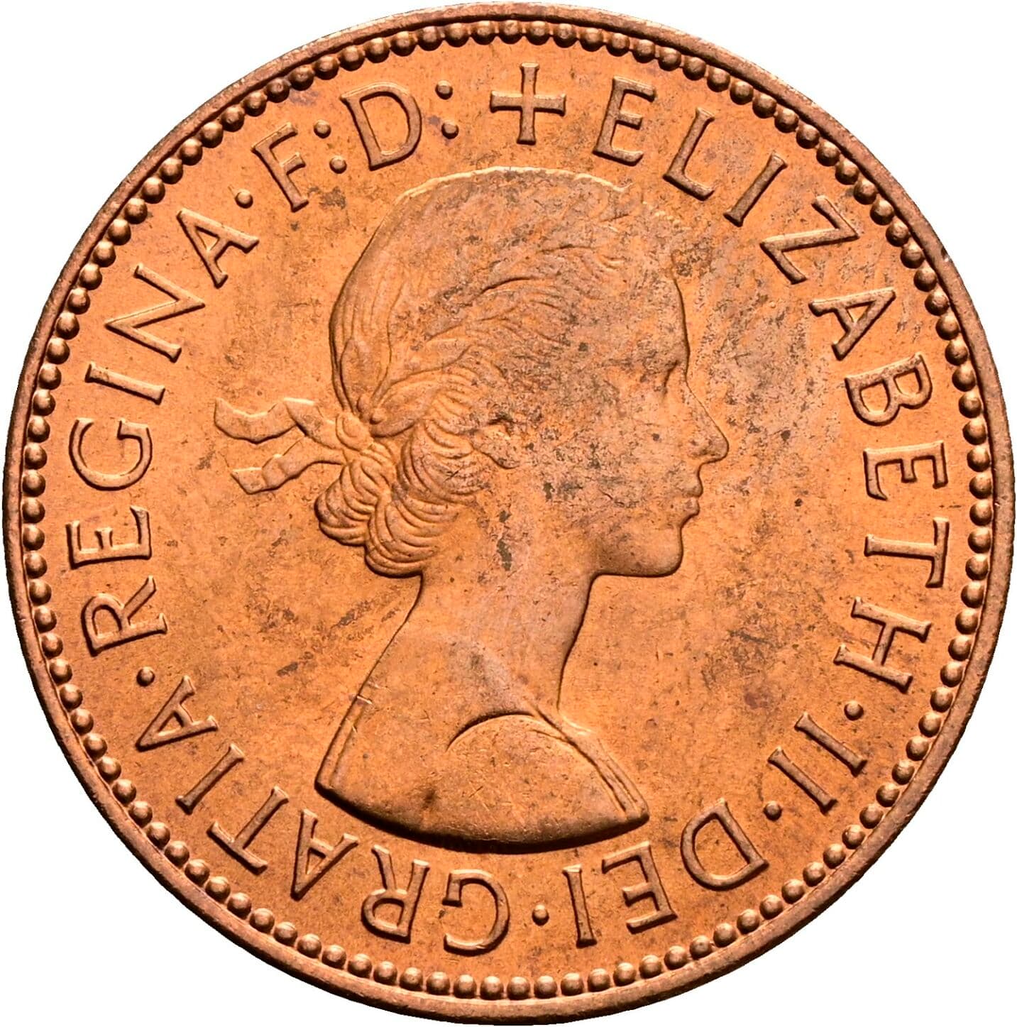 Half Penny Elisabeth II. 1952-2022 1967 – Vorderseite