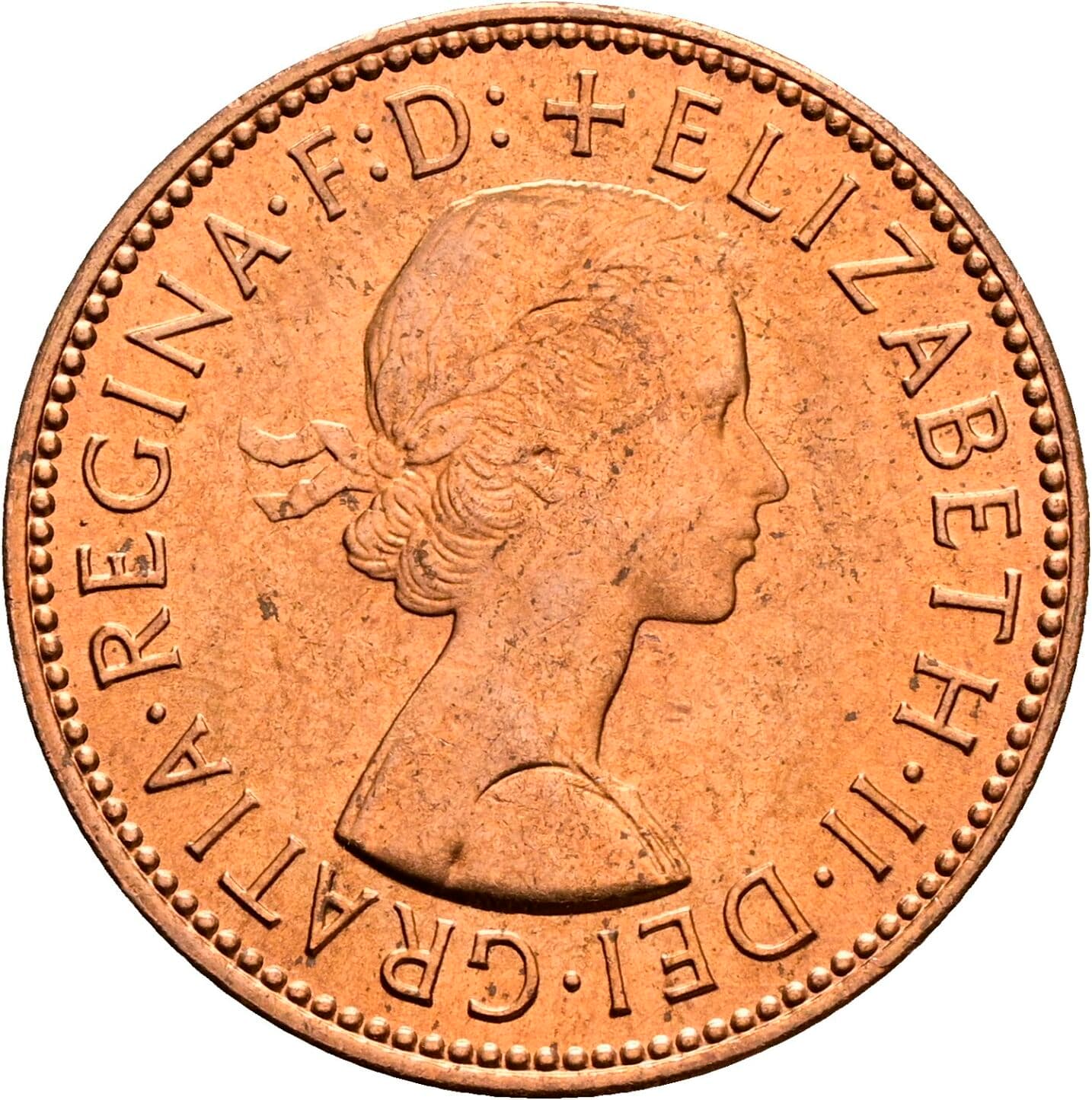 Half Penny Elisabeth II. 1952-2022 1967 – Vorderseite