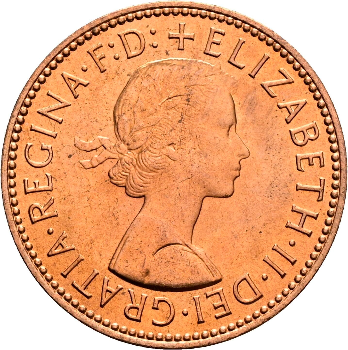 Half Penny Elisabeth II. 1952-2022 1967 – Vorderseite