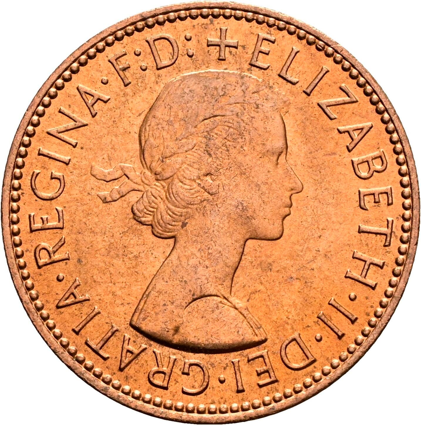 Half Penny Elisabeth II. 1952-2022 1967 – Vorderseite
