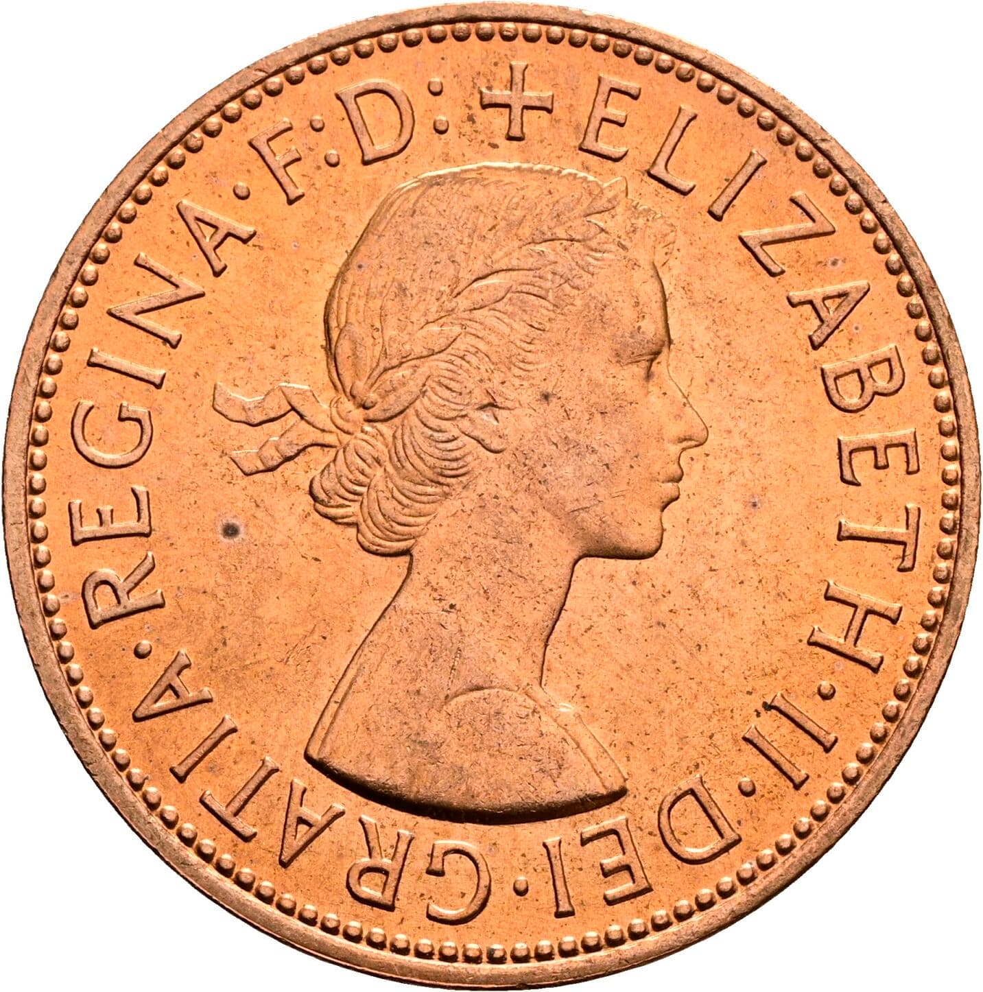 One Penny Elisabeth II. 1952-2022 1967 – Vorderseite