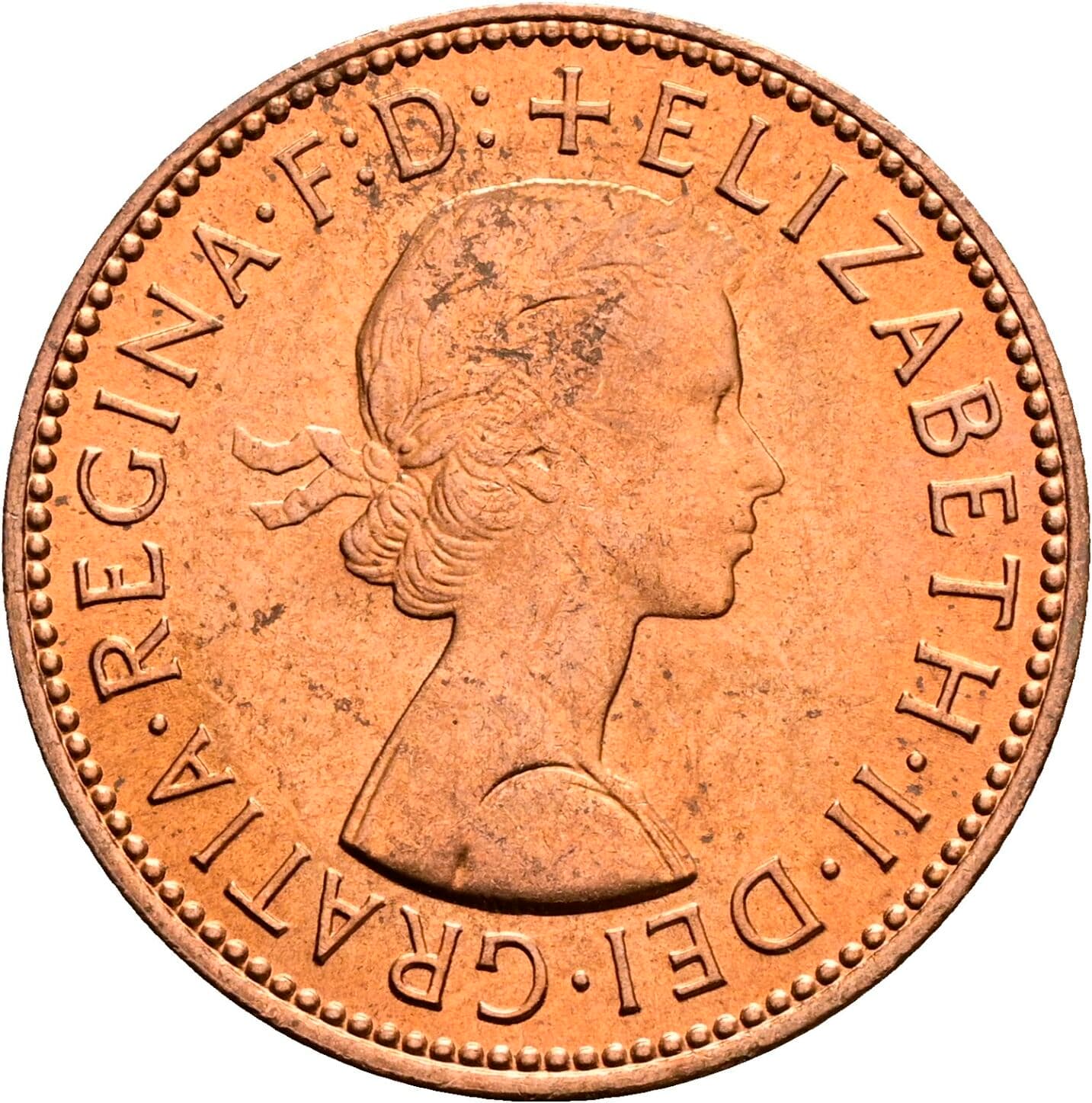 Half Penny Elisabeth II. 1952-2022 1967 – Vorderseite