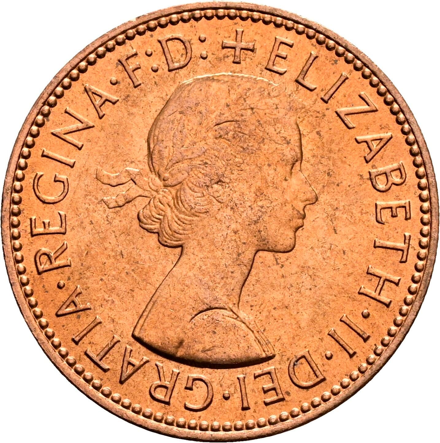 Half Penny Elisabeth II. 1952-2022 1967 – Vorderseite