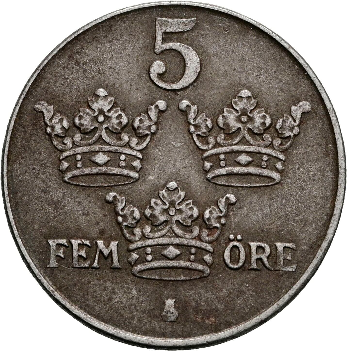 5 Öre Gustav V. (1907-1950) 1947 – Vorderseite