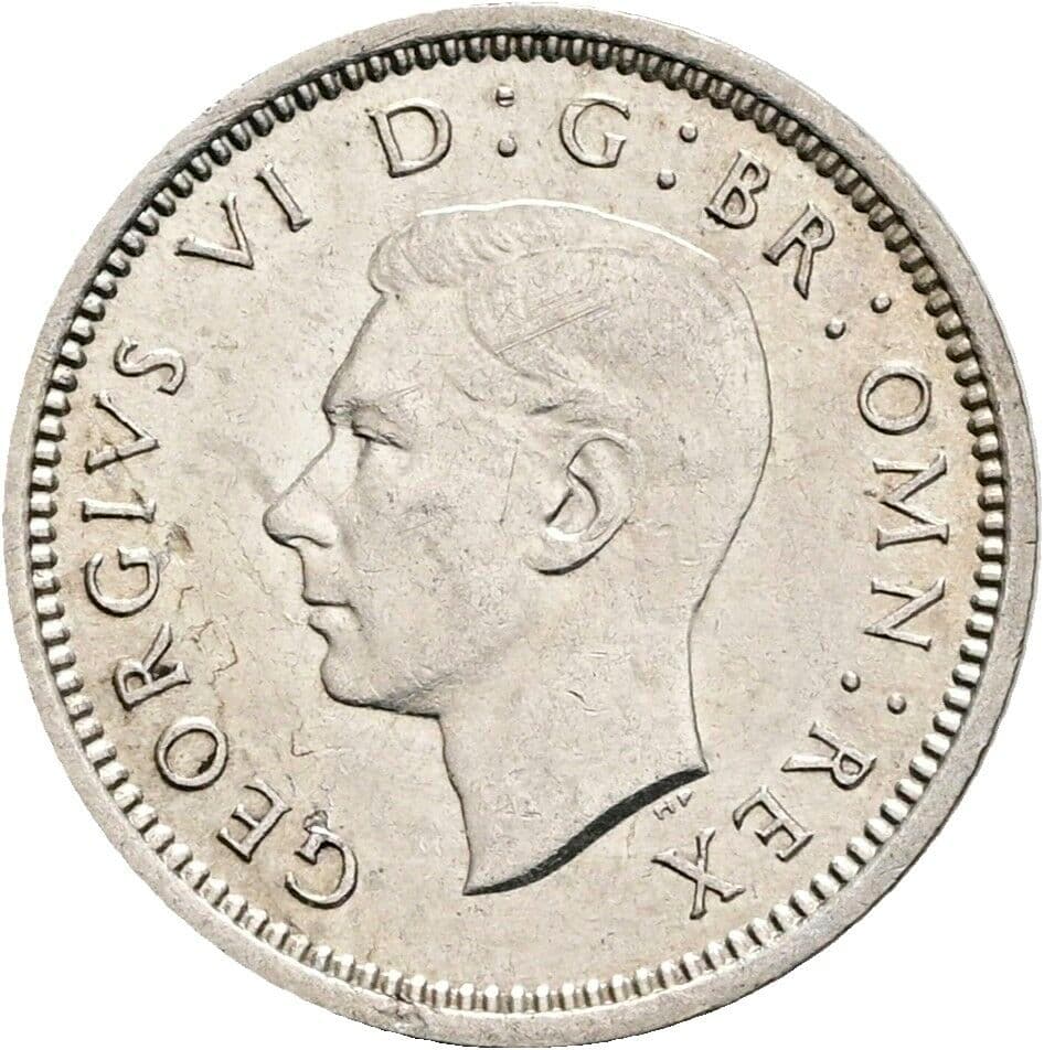 3 Pence Georg VI. (1936-1952) 1937 – Vorderseite