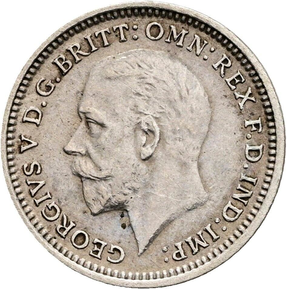 3 Pence Georg V. (1910-1936) 1935 – Vorderseite