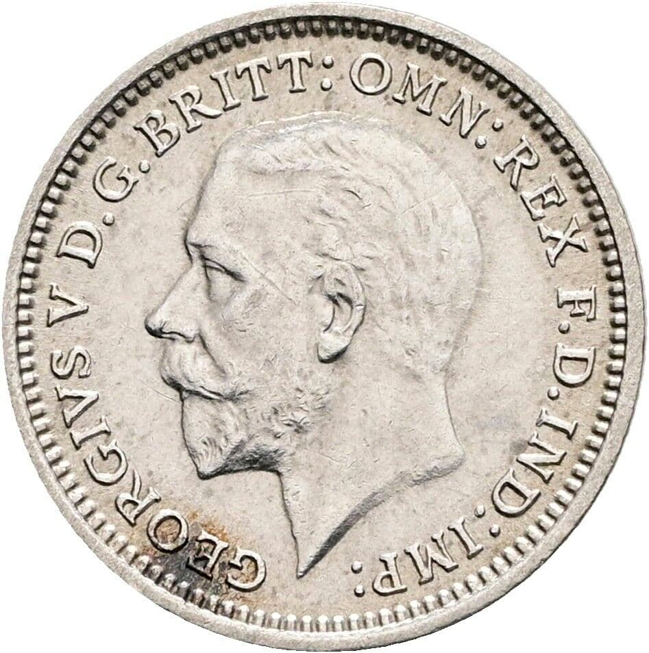 3 Pence Georg V. (1910-1936) 1935 – Vorderseite