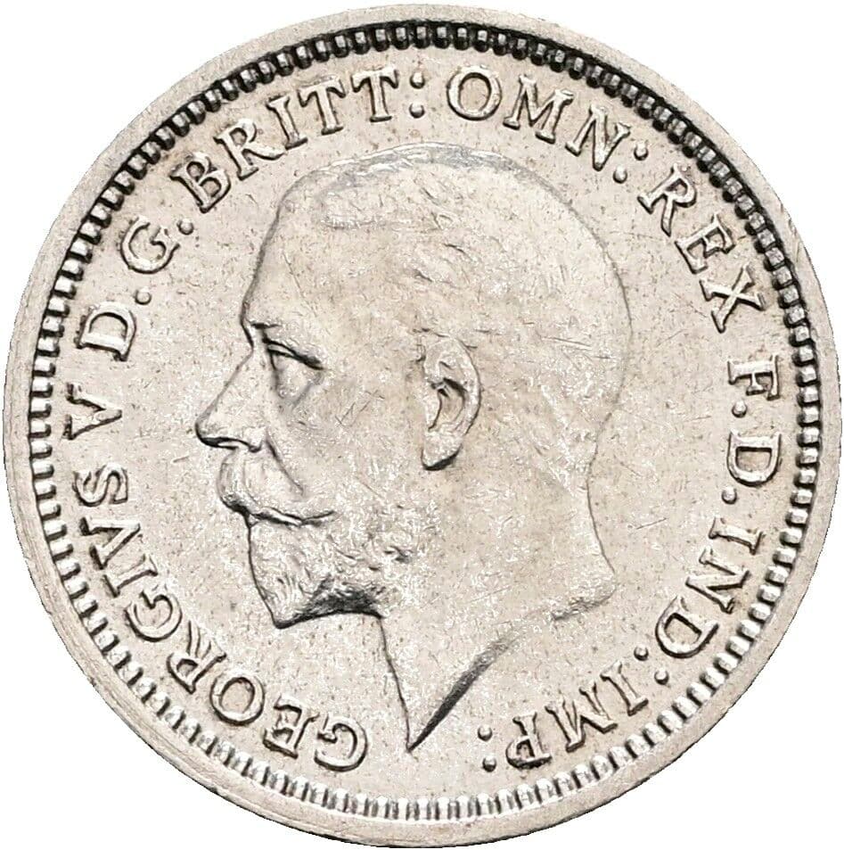 3 Pence Georg V. (1910-1936) 1936 – Vorderseite