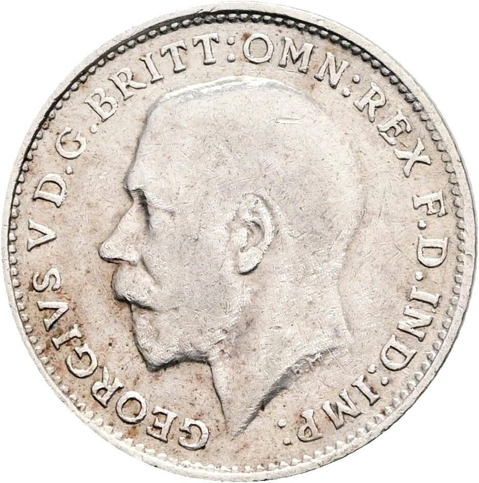 3 Pence Georg V. (1910-1936) 1914 – Vorderseite