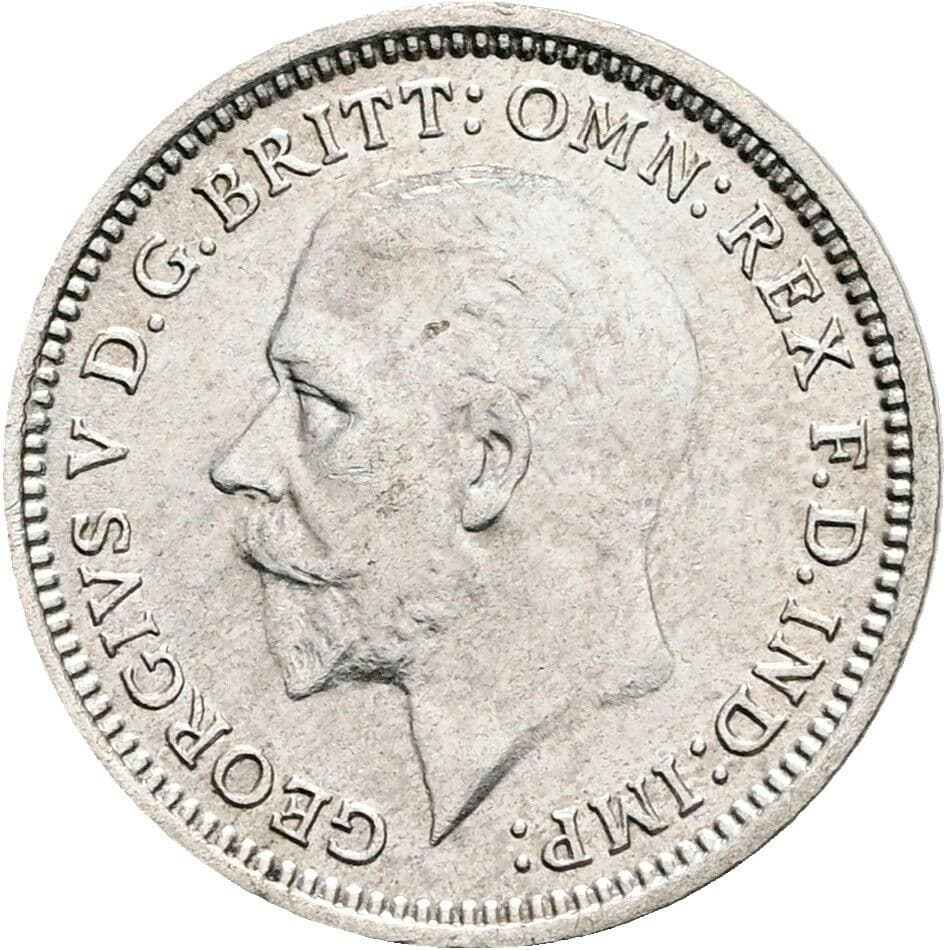 3 Pence Georg V. (1910-1936) 1936 – Vorderseite