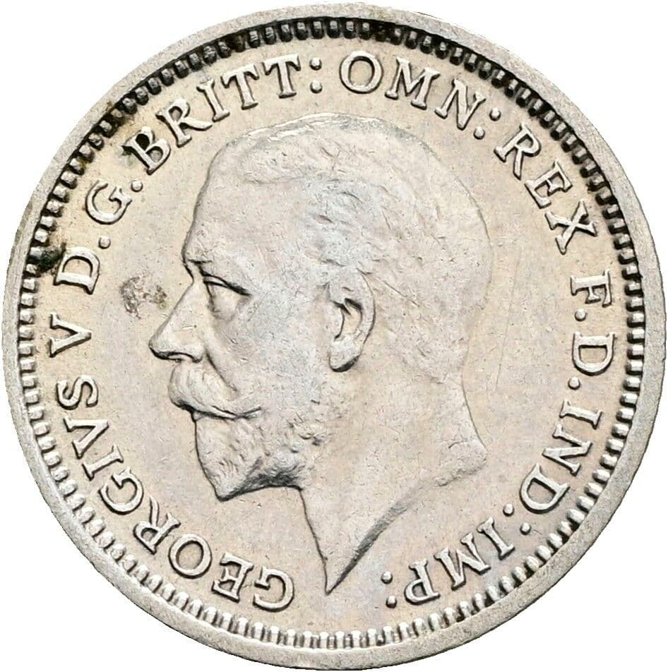 3 Pence Georg V. (1910-1936) 1936 – Vorderseite