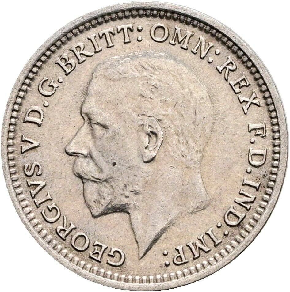 3 Pence Georg V. (1910-1936) 1935 – Vorderseite