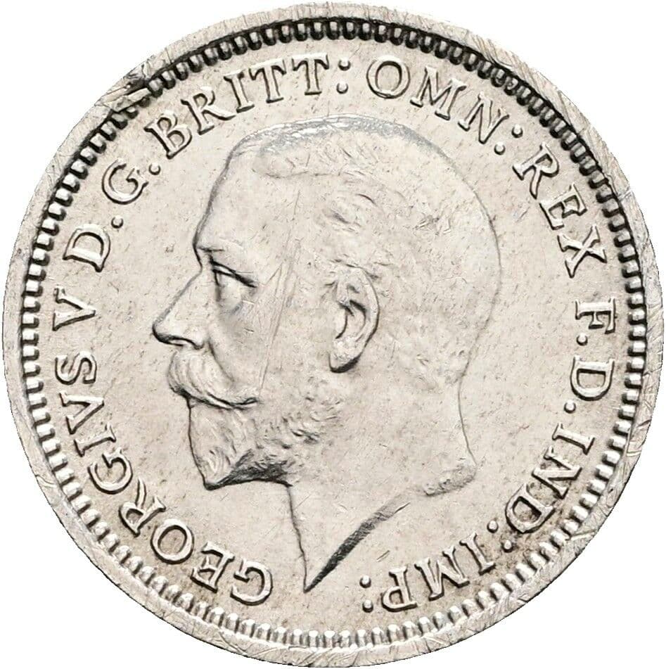 3 Pence Georg V. (1910-1936) 1936 – Vorderseite