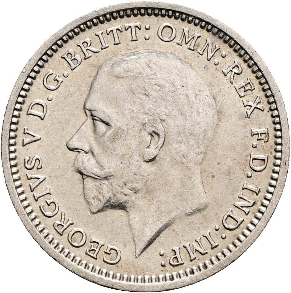 3 Pence Georg V. (1910-1936) 1936 – Vorderseite