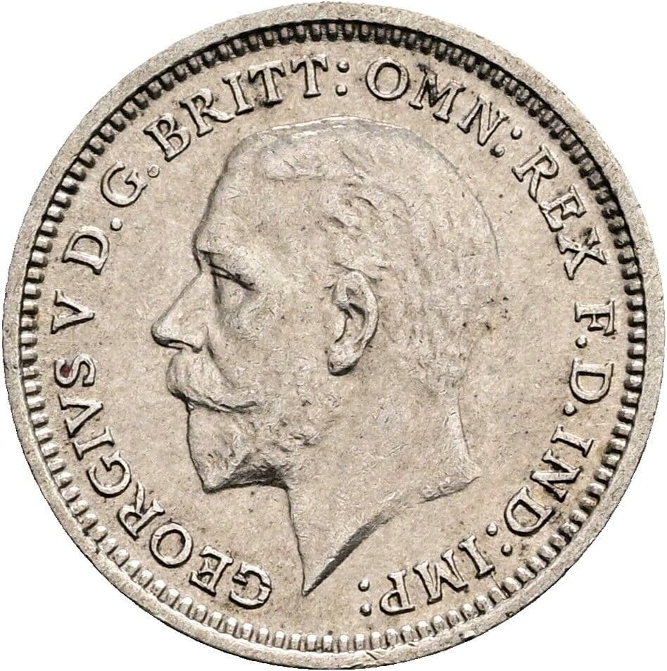 3 Pence Georg V. (1910-1936) 1936 – Vorderseite
