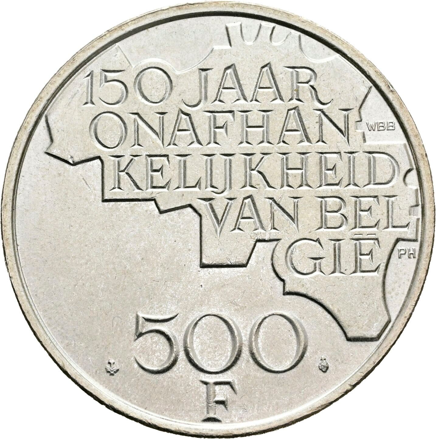 500 Frank Baudouin I. (1951-1993) 1980 – Vorderseite