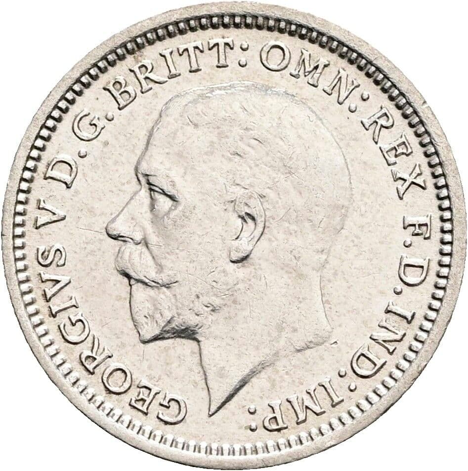 3 Pence Georg V. (1910-1936) 1936 – Vorderseite