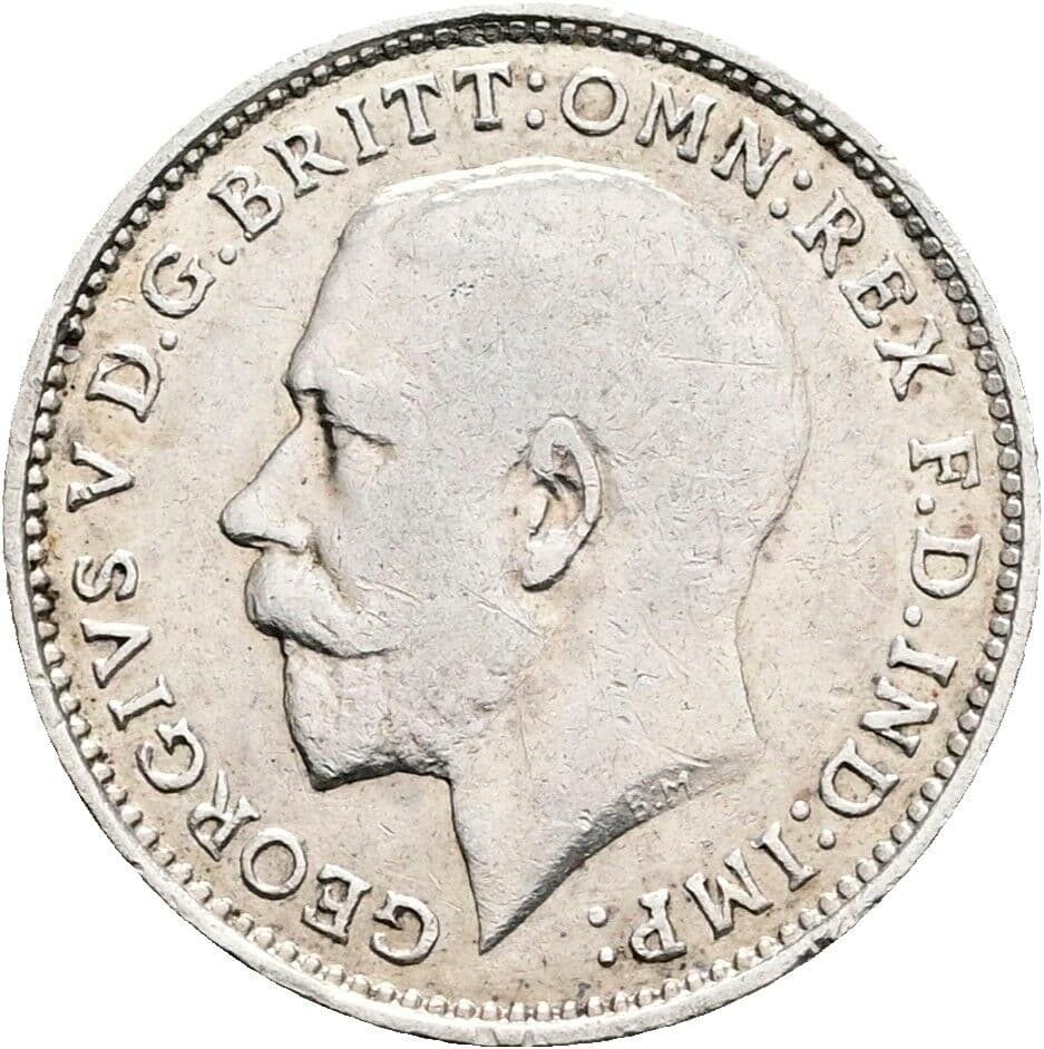 3 Pence Georg V. (1910-1936) 1914 – Vorderseite