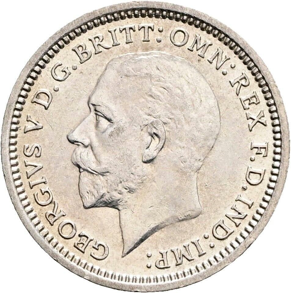 3 Pence Georg V. (1910-1936) 1936 – Vorderseite