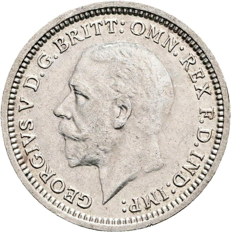 3 Pence Georg V. (1910-1936) 1936 – Vorderseite