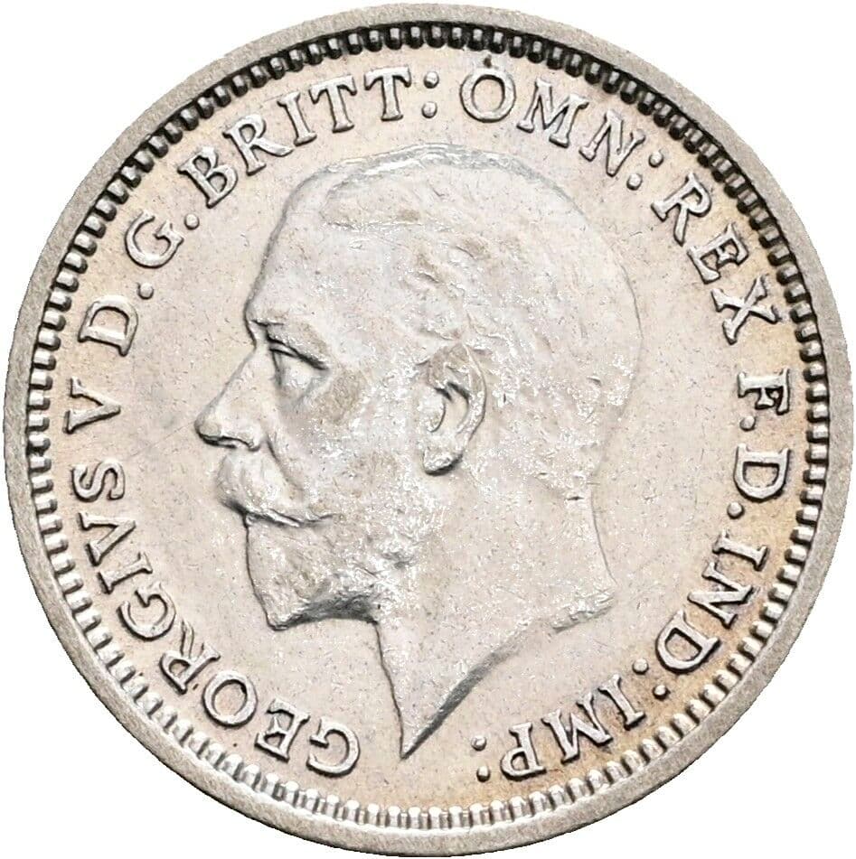 3 Pence Georg V. (1910-1936) 1936 – Vorderseite