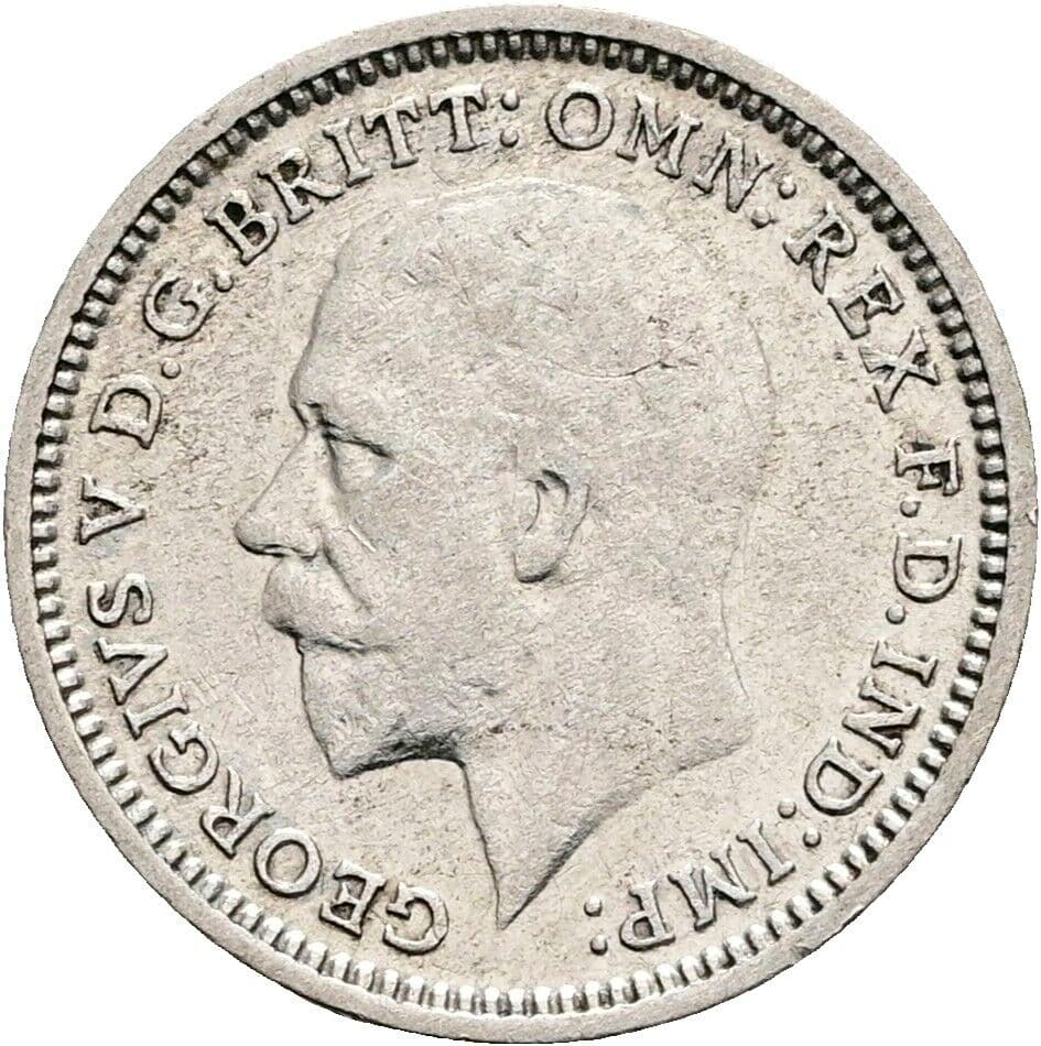 3 Pence Georg V. (1910-1936) 1936 – Vorderseite