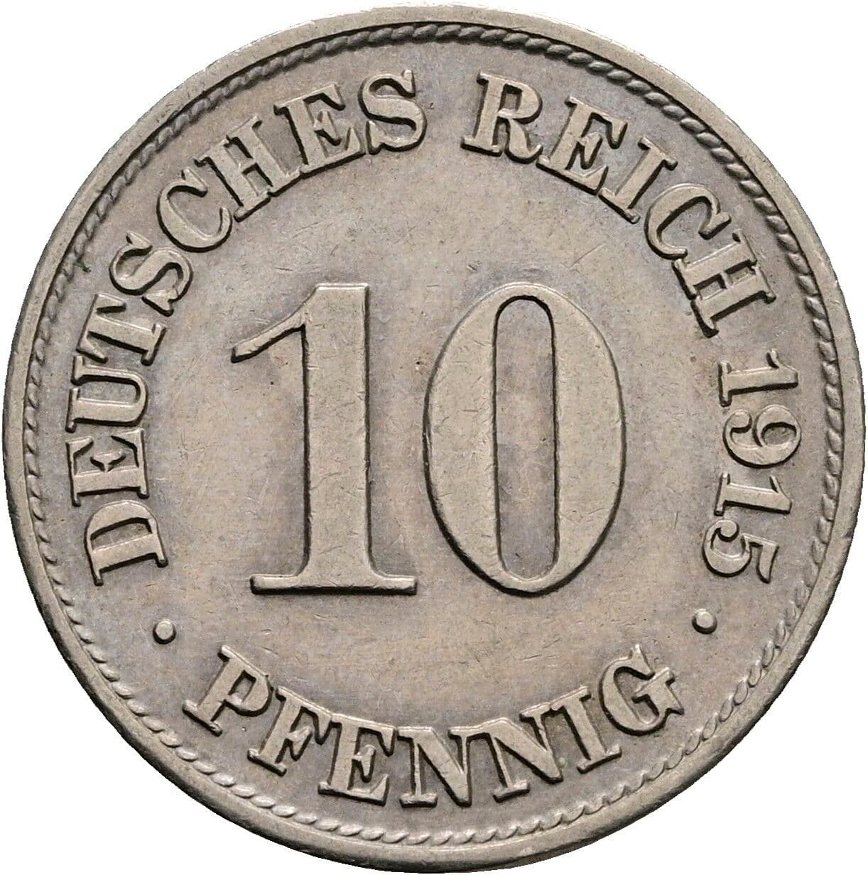 10 Pfennig 1915 A – Vorderseite