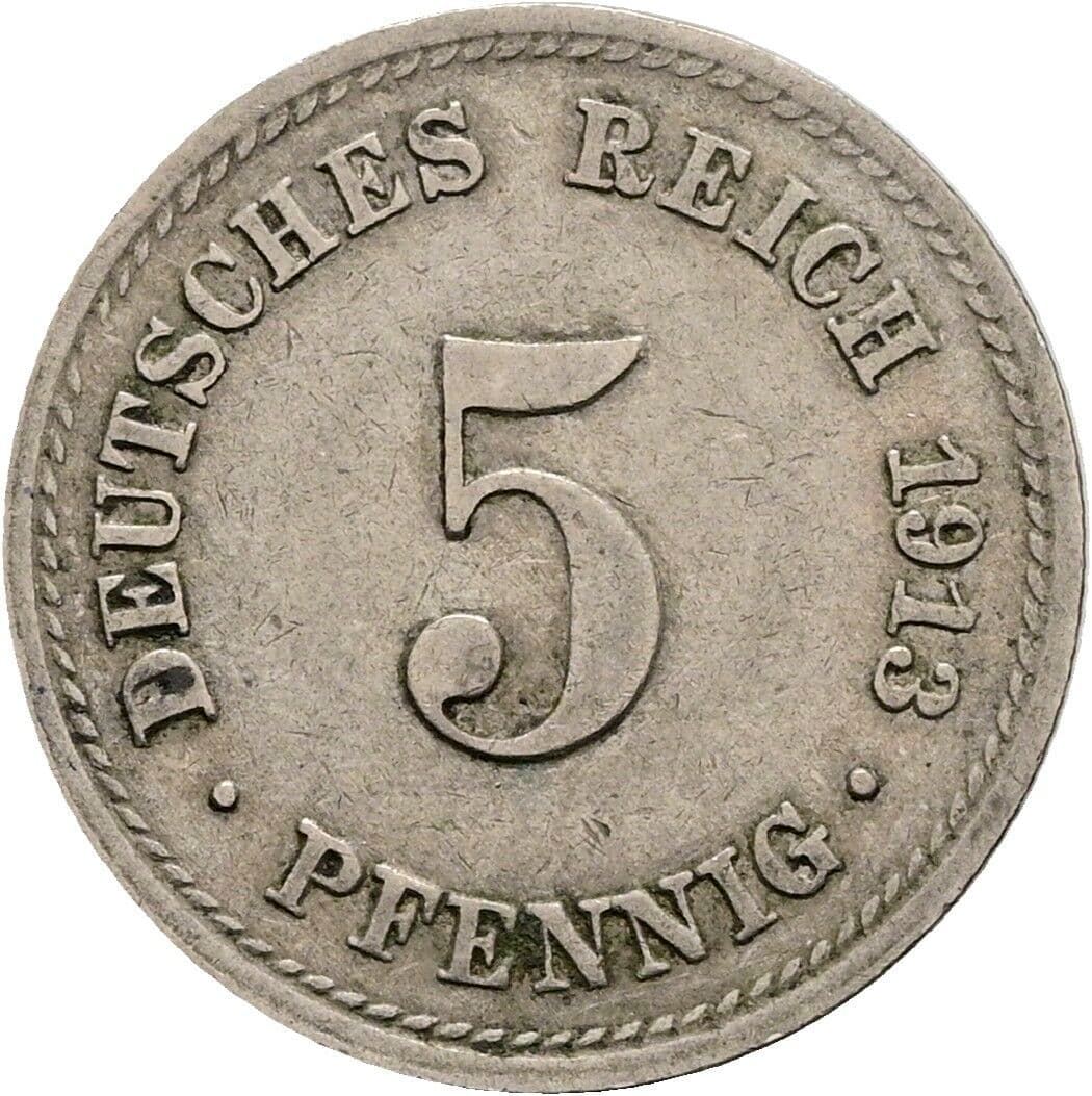5 Pfennig 1913 A – Vorderseite