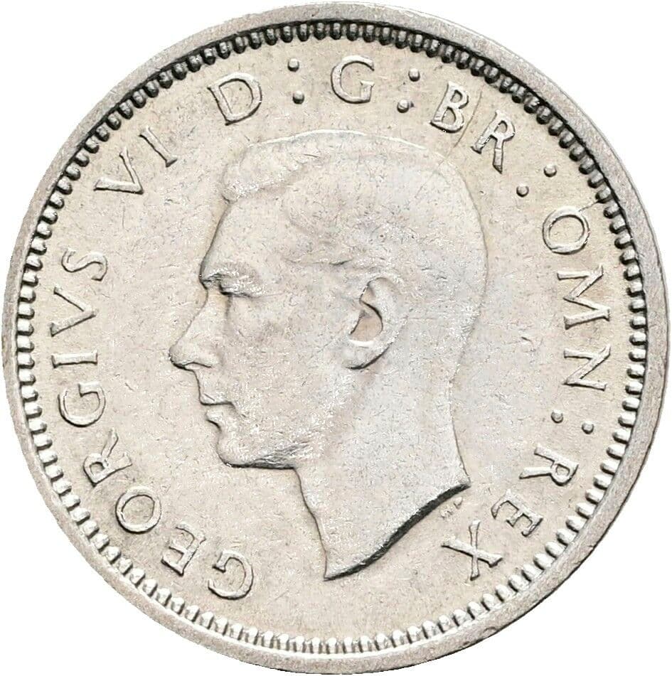 3 Pence Georg VI. (1936-1952) 1941 – Vorderseite