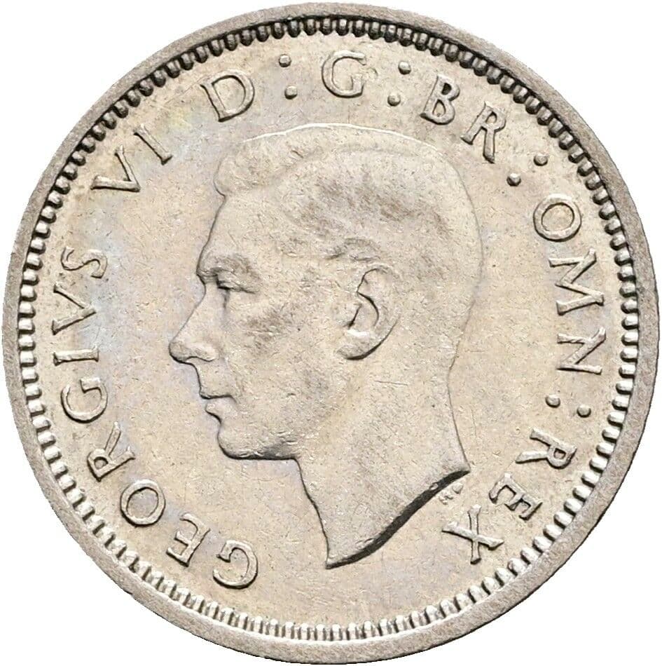 3 Pence Georg VI. (1936-1952) 1941 – Vorderseite