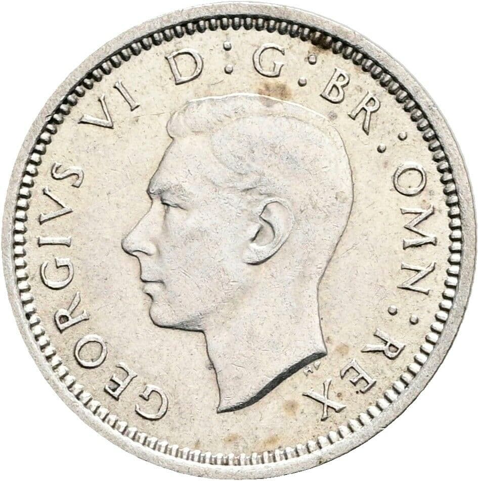 3 Pence Georg VI. (1936-1952) 1941 – Vorderseite