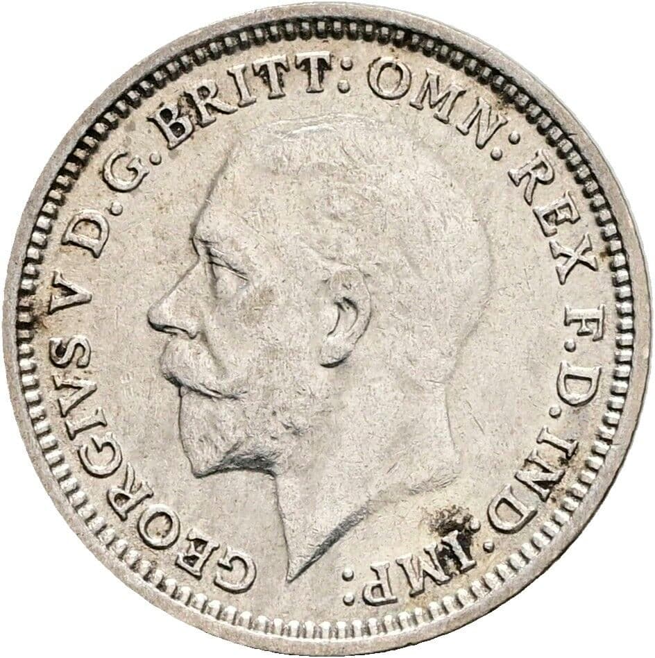 3 Pence Georg V. (1910-1936) 1934 – Vorderseite