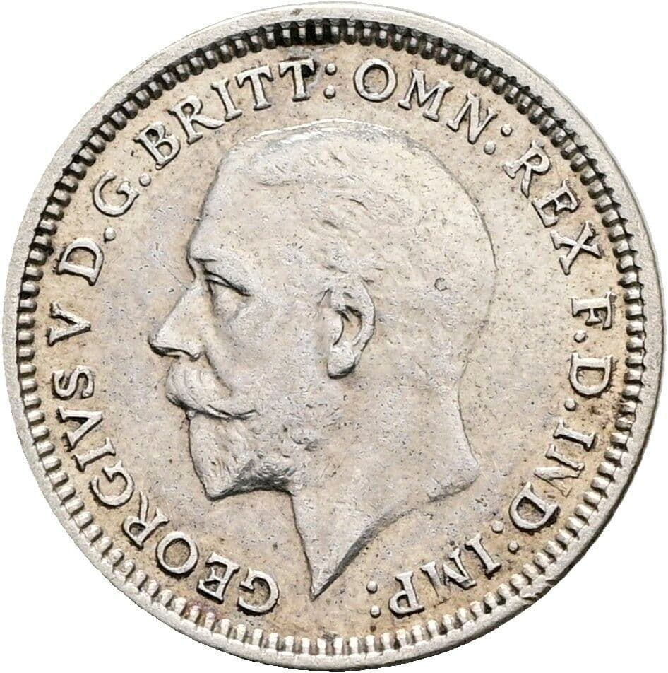 3 Pence Georg V. (1910-1936) 1933 – Vorderseite