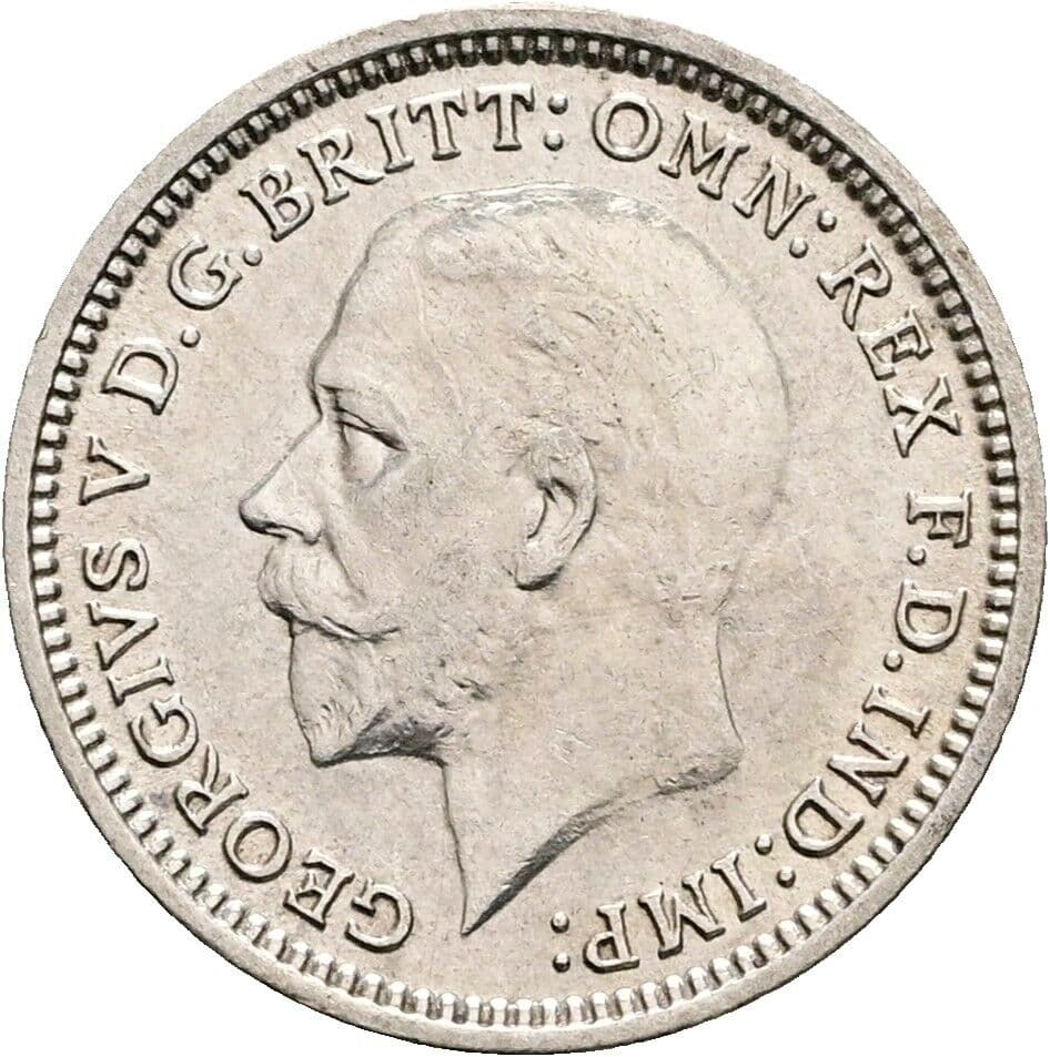 3 Pence Georg V. (1910-1936) 1935 – Vorderseite