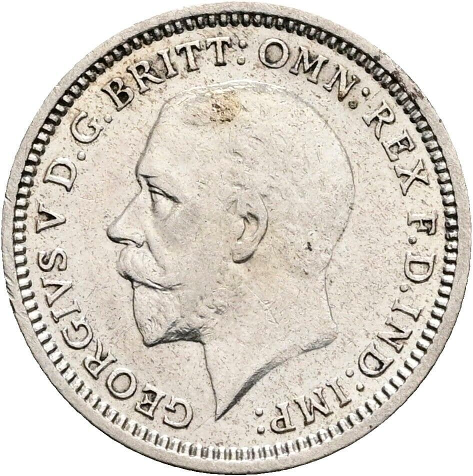 3 Pence Georg V. (1910-1936) 1935 – Vorderseite