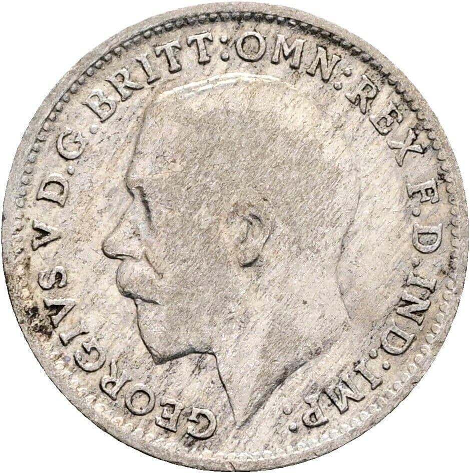 3 Pence George V. 1920 – Vorderseite